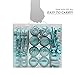 Woowell Shatterproof Ornaments Christmas tree decoration, 54 Set Luxury Collection Turquoise Assorted Xmas Balls, Reusable Hand-held Gift Box (Turquoise)