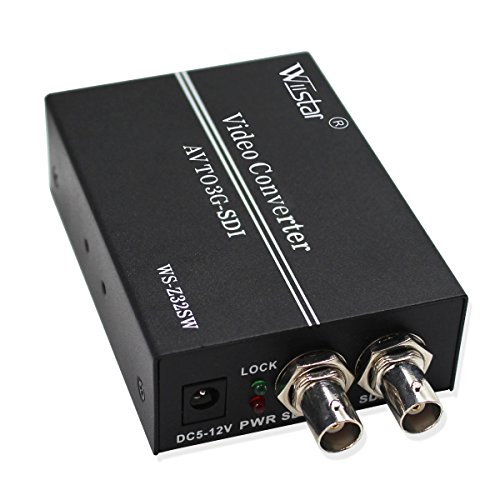 Wiistar AV CVBS TO 3G-SDI Audio Video Converter Support 1080P for CRT HDTV to Camera