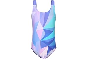 Qterdiz Girls One Piece Swimsuits Tie Dye Bathing Suit Hawaiian Summer Swimwear for Girls 3-16 Years