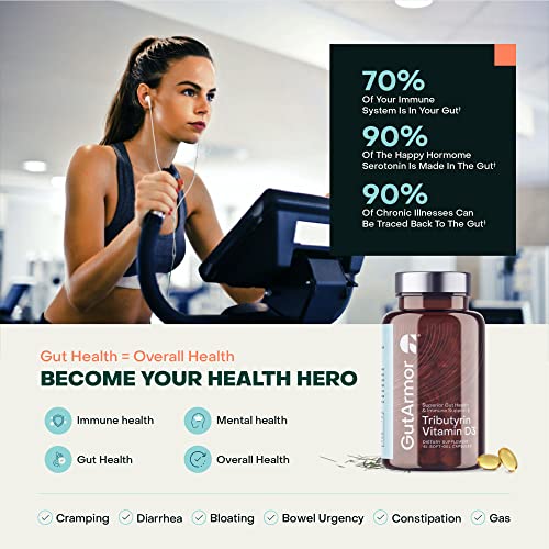 GUT ARMOR Gut Health + Immune Support Postbiotic for Men and Women