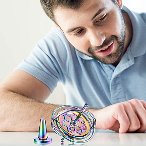 Gyroscope Toy Metal Anti Gravity Rotating Desk Gyroscope Flying Motion