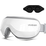 LAMEVEN Eye Massager for Migraines, Ideal Gifts Bluetooth Music Heated Eye Massager Relaxation Gift for Women, Reducing Dry E