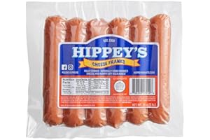 GENERIC Hippey's #1 Cheese Franks. (6 to 1lb.) Pack of 1 lb.
