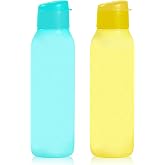 Tupperware Cool n Chic Eco Water Bottle, 750 ml, Yellow, Reusable, Spill Proof, Convenient, Stable, Adult, Sports, General Use, Plastic, Square, Rectangular