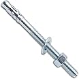 ini moni 1/2" x 6" Wedge Anchor Zinc Plated, Heavy Duty Fastener for Concrete and Cement, Carbon Steel Anchor Bolts (8pcs)