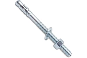 ini moni 1/2" x 6" Wedge Anchor Zinc Plated, Heavy Duty Fastener for Concrete and Cement, Carbon Steel Anchor Bolts (8pcs)