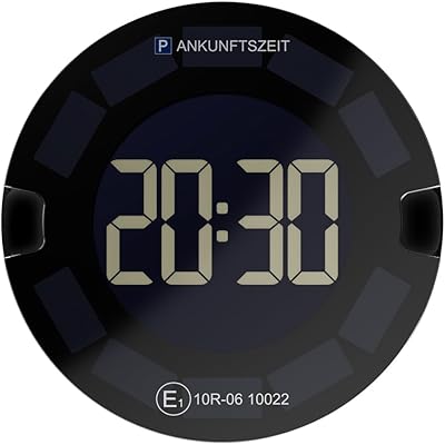 OOONO P-DISC 3 [NEW] - Elektronische Parkscheibe Solar mit Zulassung fürs Auto - Automatische Digitale Parkscheibe Elektrisch - Solarbetriebene Parkuhr mit bis zu 5 Jahre längerer Batterielaufzeit