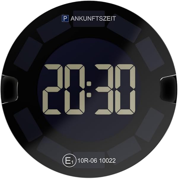 OOONO P-DISC 3 [NEW] - Elektronische Parkscheibe Solar mit Zulassung fürs Auto - Automatische Digitale Parkscheibe Elektrisch - Solarbetriebene Parkuhr mit bis zu 5 Jahre längerer Batterielaufzeit