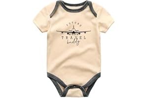 KiddiePro Future Travel Buddy Infant Baby Bodysuit Airplane World Traveller Outdoor Adventure Coming Home Baby Romper New Mom