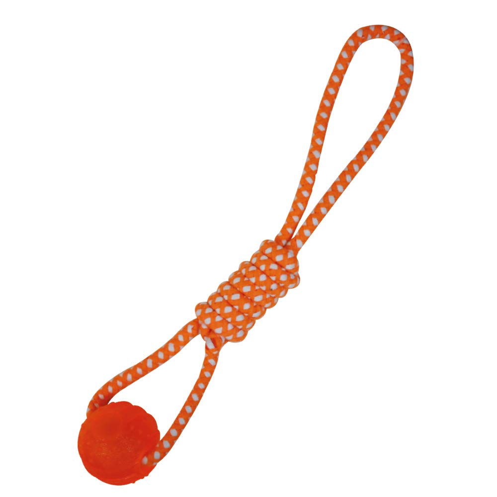 croci Blasting Ball with TPR Rope Toy, 41 x 6 cm, Orange