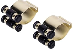 QYM 2 Pieces Billiards Snooker Cue Wall Mount Stick Holder Pool Cue Clips Rack for Pool Cue, Fishing Rod Storage Rack