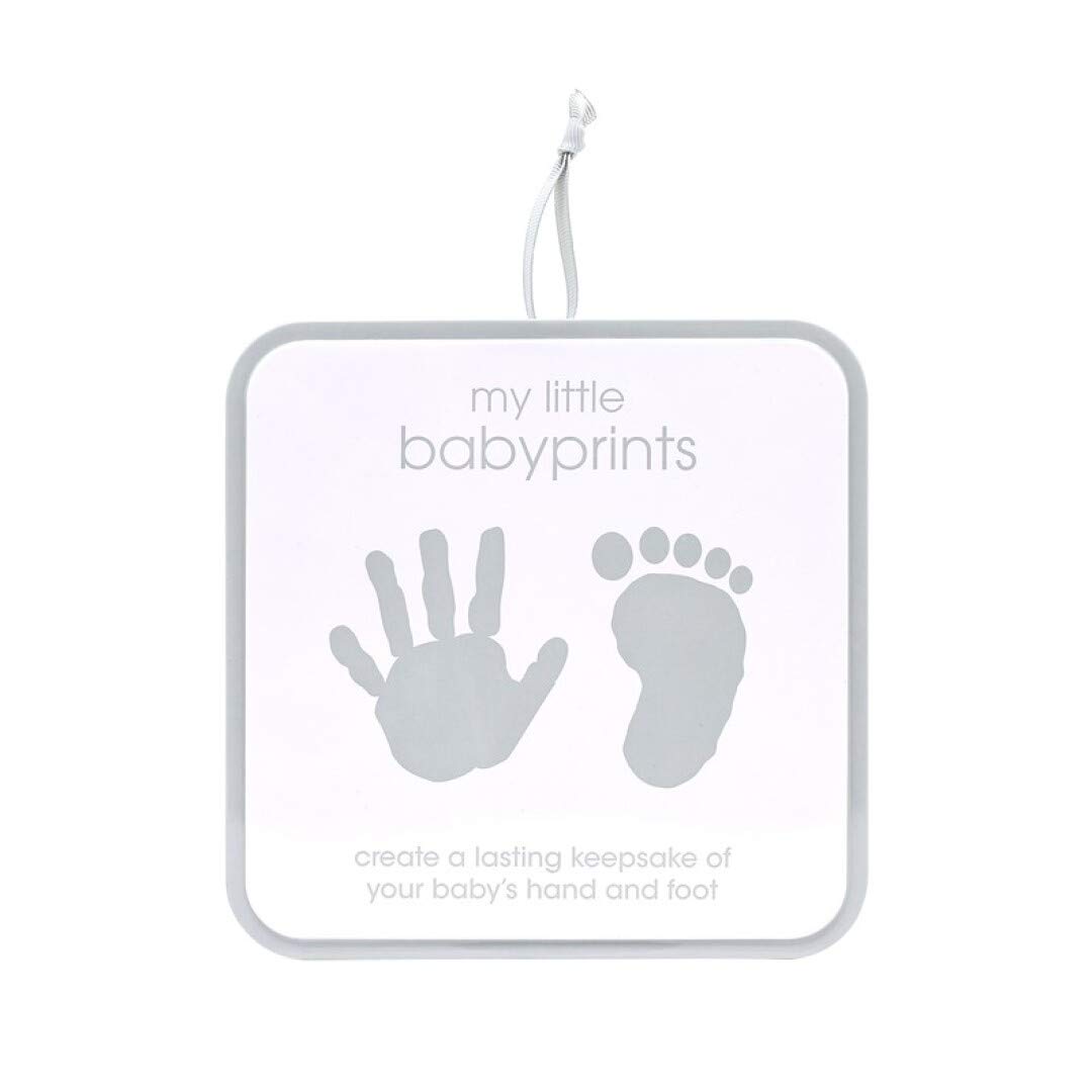 Pearhead My Little Babyprints, Handprint or Footprint Impression Kit and Keepsake Tin Perfect for Capturing Baby's Print, Excellent Gift, Grey Chevron