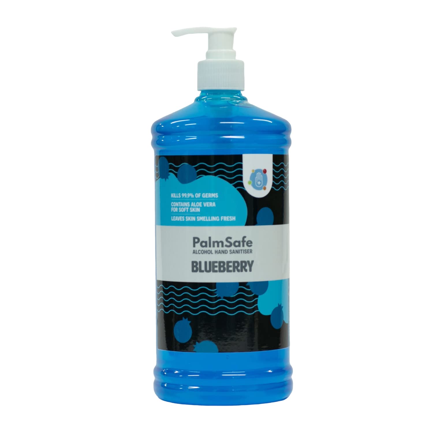 Palm Safe Blueberry Alcohol Hand Sanitiser 1 Litre Pump Bottle