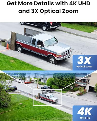 REOLINK 4K Outdoor Security Camera, PTZ Camera for Home Security, Wi-Fi 6 New Technology, Motion Tracking Person/Vehicle/Pet Detection, 3X Optical Zoom, Motion Spotlight, Local Storage, E1 Outdoor Pro