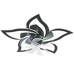 Low Profile Flush Mount Ceiling Fan with Lights 360