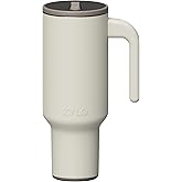 Zylo 40oz Stainless Steel Water Bottle with Leak-Proof Straw Lid & Open Handle - Insulated Tumbler, Wrinkle-Resistant Straw, BPA-Free - 12hr Hot/24hr Cold for Travel & Daily Use - Whitecap Gray