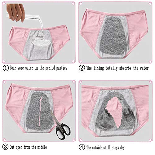 Teens Cotton Menstrual Period Panties Girls Heavy Flow Leak Proof
