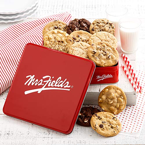 Mrs. Fields Cookies Full Dozen Signature Cookie Tin Includes 5