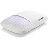 Purple GridCloud Pillow, Standard Size, Cooling Plush Neck Pillow | for Side and Combination Sleepers, Soft Support Feel, GelFlex Grid and Down-Alternative Fill for Pressure-Relieving Support