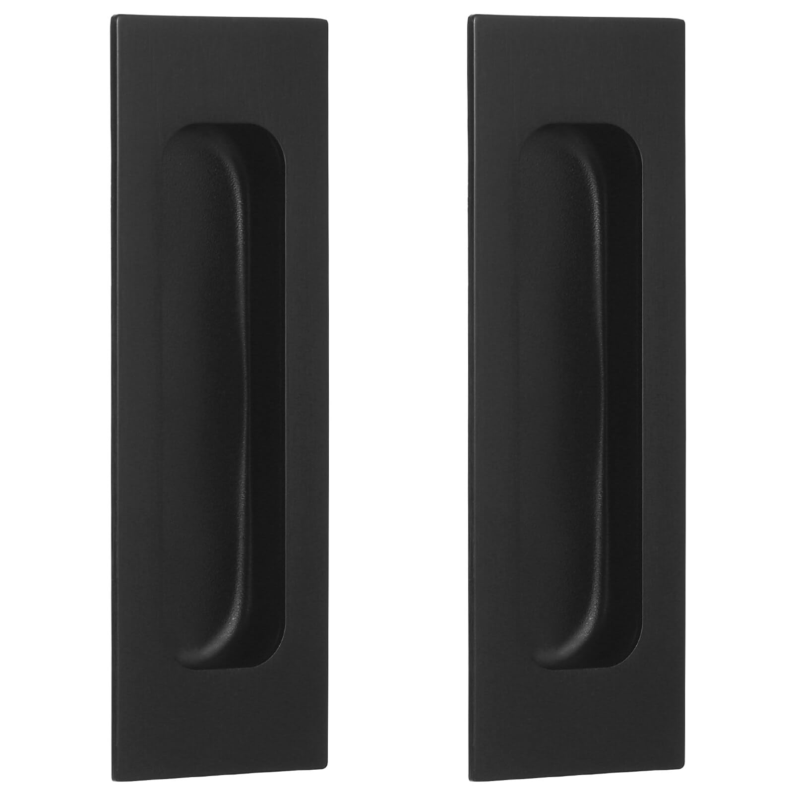 Hemobllo 2pcs Sliding Door Handles with Unique Recessed Design Finger Pulls for Cabinets Wardrobes and Cupboards Easy Installation and Sturdy Construction