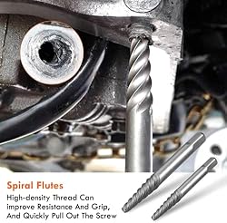 5Pcs Screw Extractor Set Spiral Flute Bolt