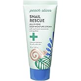 Peach Slices - Snail Rescue All-in-One Deep Moisture Cream (2.82 oz) - Snail Mucin - Intensive Hydration, Soft Skin - Squalane, Hyaluronic Acid & Cica - Vegan, Cruelty Free, Korean Skin Care & Beauty