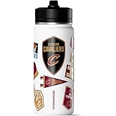Hydrapeak x NBA Officially Licensed Cleveland Cavaliers 20 oz Active Water Bottle with Chug Lid and Handle Reusable Stainless Steel Double Wall Insulated Sports Gift for Kids/Adults