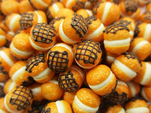 Dollhouse Food Accessories Lot 50 Vanilla Cream Bun Bread Miniature Food 15036