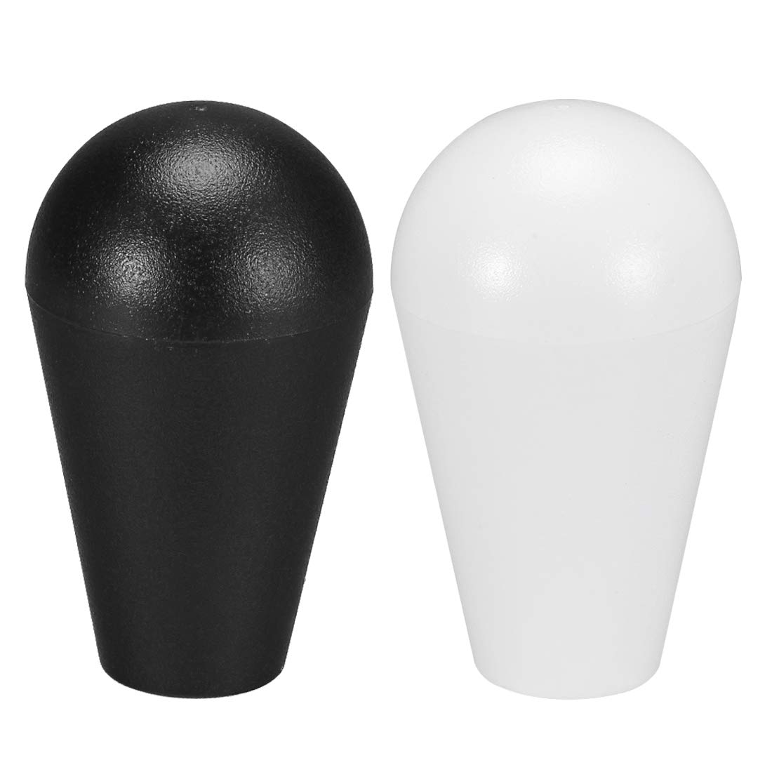sourcing map Ellipse Oval Joystick Head Rocker Ball Top Handle Arcade Game DIY Parts Replacement White Black 2Pcs