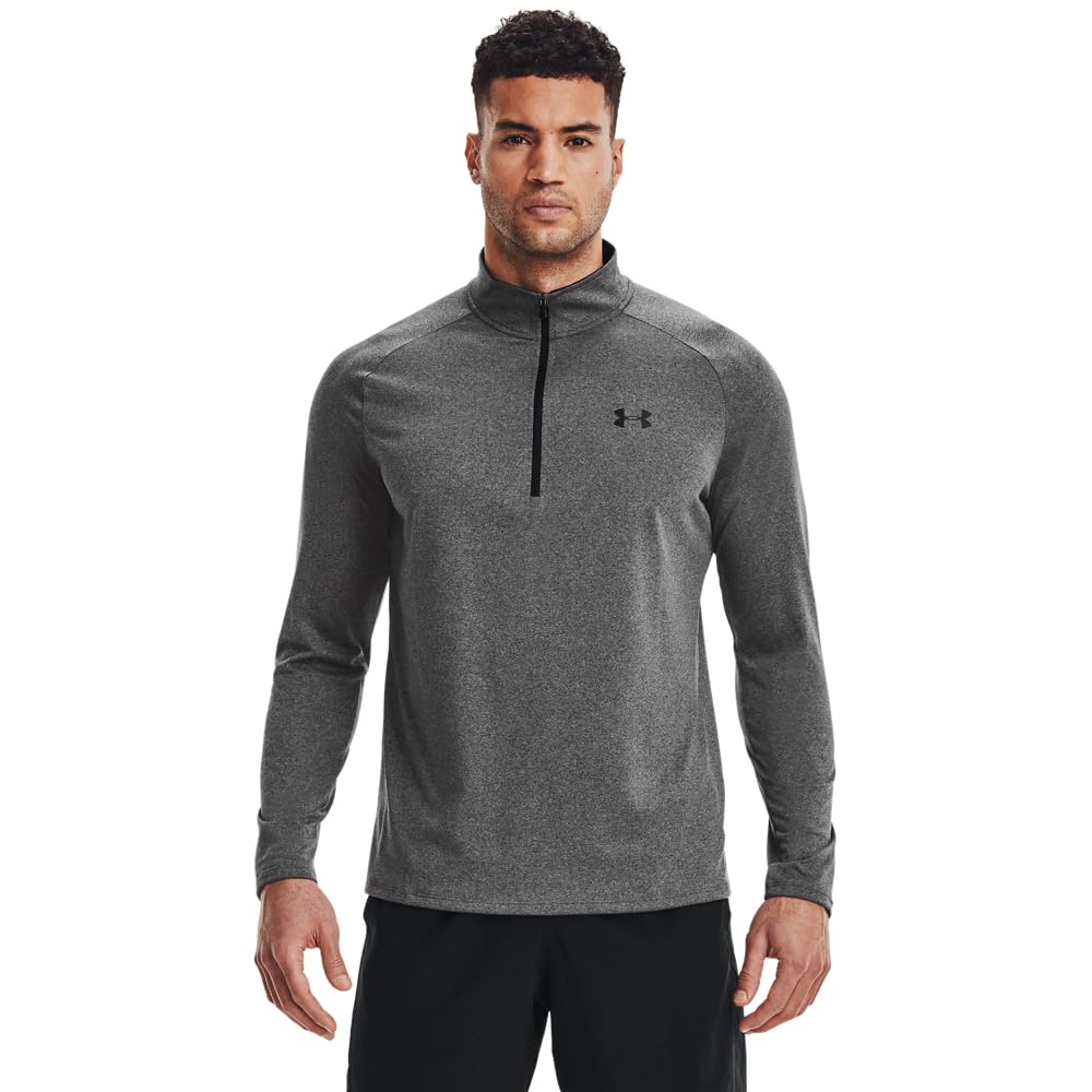 Under Armour Men's Tech 2.0 ½ Zip, Pitch Gray,Carbon Heather/Black X-Large Tall Image