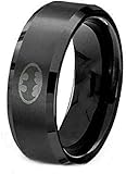 Lavastorm Titanium Batman Ring 8mm Men's Unisex