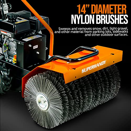SuperHandy Dirt/Debris Power Sweeper Brush Broom 23.5” in Clearing Path