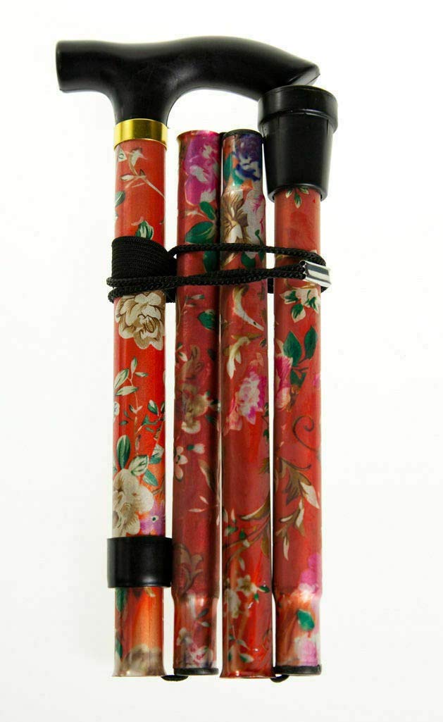 New Adjustable Folding Light Weight Aluminium Walking Stick Cane