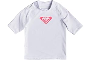 Roxy Girls' Whole Hearted Long Short Sleeve Rashgaurd, Little