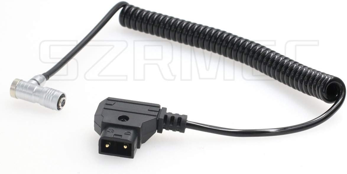SZRMCC IKAN Portkeys BM5 BM7 HH7 HS7T Monitor Coiled Power Cable D-tap to XS6 4 Pin Female Plug (Coiled Cable, Right Angle 4 Pin)