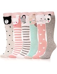 Girls Socks Knee High Stockings Cartoon Animal Warm Cotton Socks