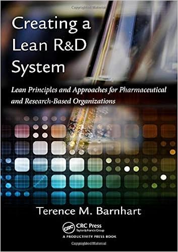Amazon Com Creating A Lean R D System Lean Principles And Approaches For Pharmaceutical And Research Based Organizations 9781439800782 Barnhart Terence M Books