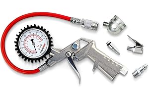 PRESTACYCLE Prestaflator Bike Tire Inflator, Presta & Schrader Valve Air Compressor Tool – Works with Tubeless & Standard Tires – Bike & Car Air Compressor Tire Inflator for MTB & Road Bikes