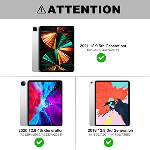 Keyboard Case for iPad Pro 12.9 2022 6th Generation / 2021 5th Gen