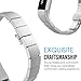 MoKo Fitbit Alta HR and Alta Band, Stainless Steel Replacement Smart Watch Wrist Strap Bracelet with Butterfly Buckle Clasp for Fitbit Alta/Fitbit Alta HR, Fits 5.11