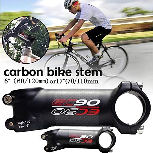 Longshow Bicycle Handlebar Stem - EC90 Bike Stem Bike Carbon Fibre Stem Bicycle Riser Stem MTB Road Bike 31.8mm Angle 6/17 Bicicleta Tallo Bicicleta Potencia