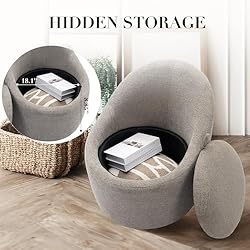 COLAMY Swivel Accent Chair, 360° Swivel Chair with