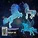 3D Unicorn Night Light——3D Unicorn Lamp Three Pattern and 7 Colors with Remote 3D Optical Illusion Kids Lamp as a Pefect Gifts for Boys and Girls on Birthday or Holiday (Unicorn)