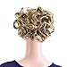 SWACC Short Messy Curly Dish Hair Bun Extension Easy Stretch hair Combs Clip in Ponytail Extension Scrunchie Chignon Tray Ponytail Hairpieces (Light Brown/Beige Mixed-12T24#)thumb 2