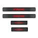 For Honda Civic Door Sill Protector Reflective 4D Carbon Fiber Sticker Door Entry Guard Door Sill Scuff Plate Stickers Auto Accessories 4Pcs Red