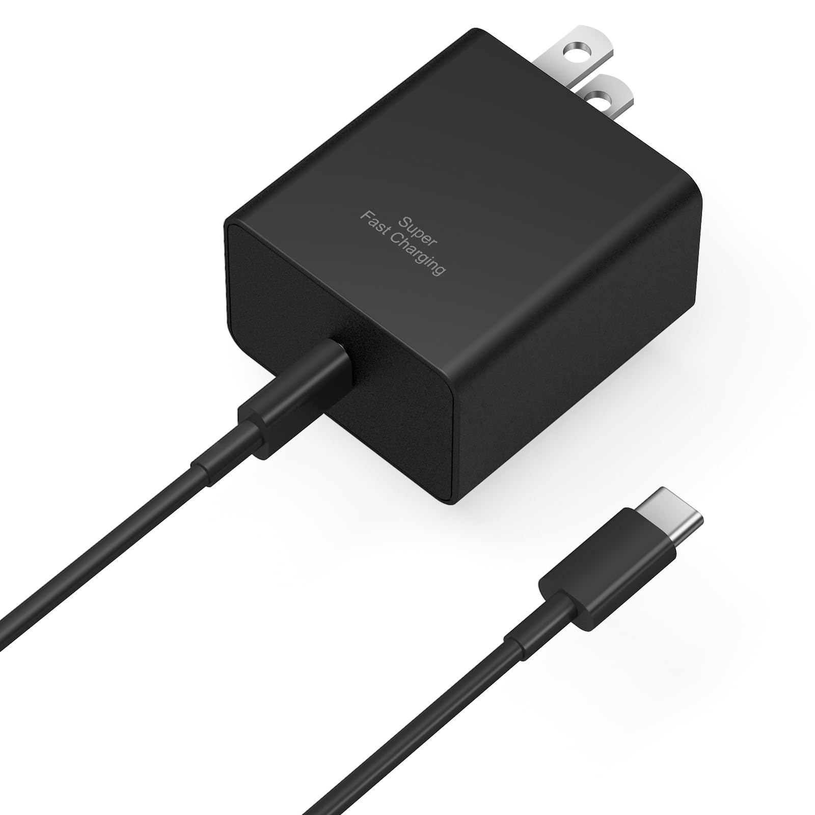 45W USB C Super Fast Charger, Type C Charger Fast Charging Block with 6Ft Type C to C Cable for Galaxy S25 Ultra/S25/S24/S23/S22/S21/S20/Note 20/Note 10（Black）
