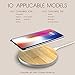 Fast Wireless Charger, Auckly 10W Bamboo Qi Wireless Charging Pad with Matte Aluminum Newest Model for iPhone 8/ 8 Plus/ X and Samsung Galaxy Note8/ Note5/ S9/ S9+/ S8/ S8 Plus/ S7/ S7edge/ S6/ S6Egde