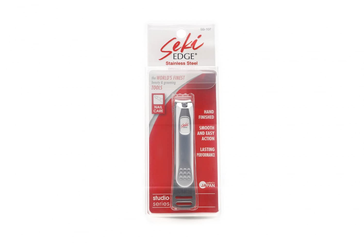 Seki Edge Stainless Steel Toenail Clippers - (SS-107) - Sharp Cutting Edges for Thick Nails for Men & Women - Professional & Home Use - Made in Japan