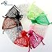 A&S Creavention® Organza Mixed Colors Jewelry Pouch Bags Display Bags 10 Colors 100pcs (3x4 Inches)