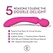 Wand Vibrator | Vibrating Dildo | Masturbator by Something Sexy, Dual Tip Motor with 3 Speed, 7 Unique Powerful Vibrating Selections Per Tip, Unique Antibacterial Silicone, USB Rechargeable Super Pink